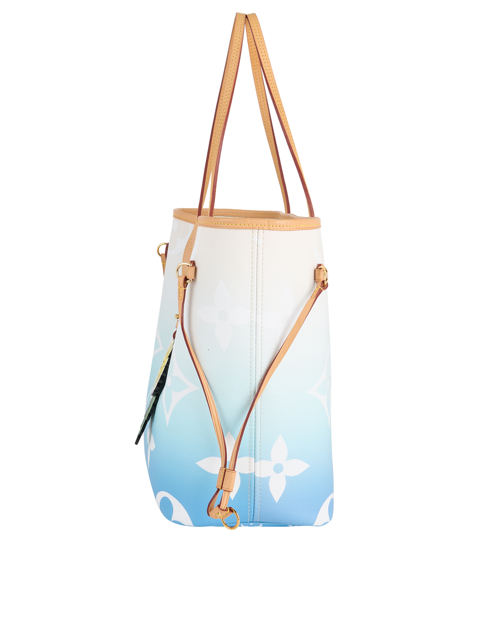 Neverfull MM By The Pool, &pound;1,750, Handbags, Blue/White, Canvas, Bottom view